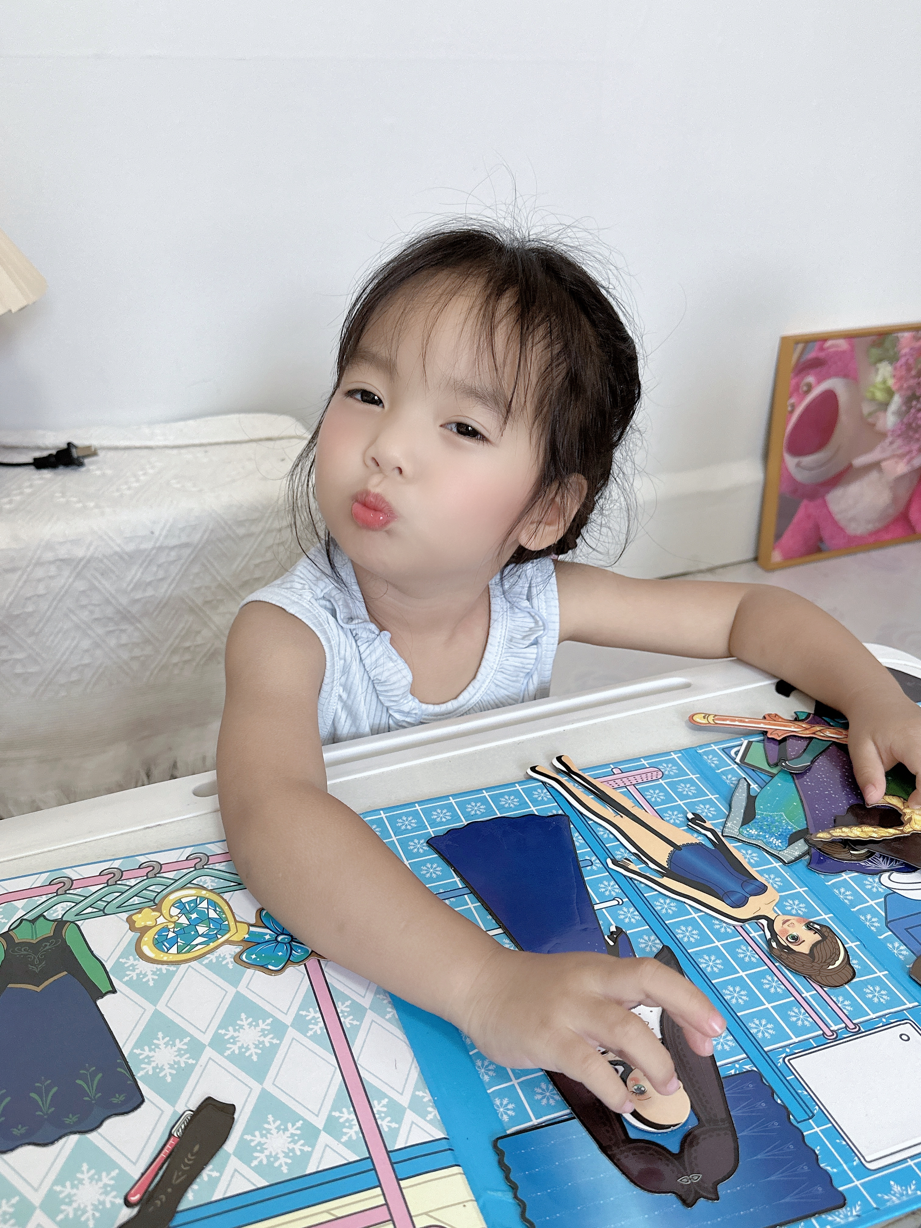 艾杰普（JEPPE）磁力安静书儿童手工diy免裁剪磁吸换装贴纸玩具女孩3-6生日礼物 实拍图
