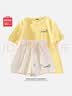 名创优品（MINISO）运动套装女夏季2026年新款纯棉短袖小个子休闲夏装搭配一整套女装 鹅黄+奶白(幸运爱心) L 165(显瘦遮肚子) 实拍图