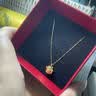 中国黄金（CHINA GOLD）招财猫黄金项链女款足金吊坠锁骨链挂坠情人节生日礼物送女友老婆 约0.35g 招财猫黄金吊坠【赠镀金银链】 实拍图