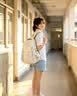 唐狮书包初中女生2026新款高中小学生大容量旅游轻便双肩包高颜值背包 实拍图