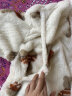 婧麒珊瑚绒月子服秋冬季加绒加厚孕妇装产后哺乳睡衣套装 【温暖舒适】白色珊瑚绒25957 XL（建议135_150斤） 实拍图