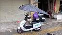 电动车遮阳雨伞快拆可折叠电瓶车雨棚蓬防晒挡雨踏板摩托车防雨伞 C支架【藏青海豚】加长-黑胶防晒 实拍图