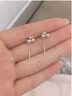 QMXD纯银999足银珍珠樱桃耳线女士养耳洞耳环耳饰2026新款仿珍珠礼物 999银樱桃耳线一对 实拍图