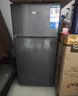 奥克斯小冰箱家用小型迷你冷藏冷冻两用出租房宿舍用节能省电寝室办公室电冰箱 【净化去味】156银色【高效保鲜 铜管速冷】42L 实拍图