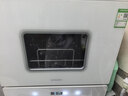 GORGENOX歌嘉诺6套台式壁挂式洗碗机免安装高温UV除菌自动热风烘干超薄台上刷碗机可手动加水 白色 实拍图