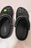 CROCS卡骆驰经典洞洞鞋男鞋一脚蹬女鞋沙滩鞋拖鞋|10001 黑色-001(含智必星) 40 (250mm) 实拍图