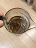 耐热玻璃公道杯茶漏一体茶具高档漏网月牙泡茶杯网红茶海茶水分离 绿方把月牙 500ml 1只 实拍图