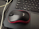 罗技（Logitech）M185鼠标 无线鼠标 办公鼠标 对称鼠标 黑色红边 带无线2.4G接收器 实拍图