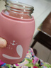 【京东物流送货上门】萌萌兔卡通水杯女牛奶玻璃杯创意便携杯子 粉色萌萌兔 330ml 1只 实拍图