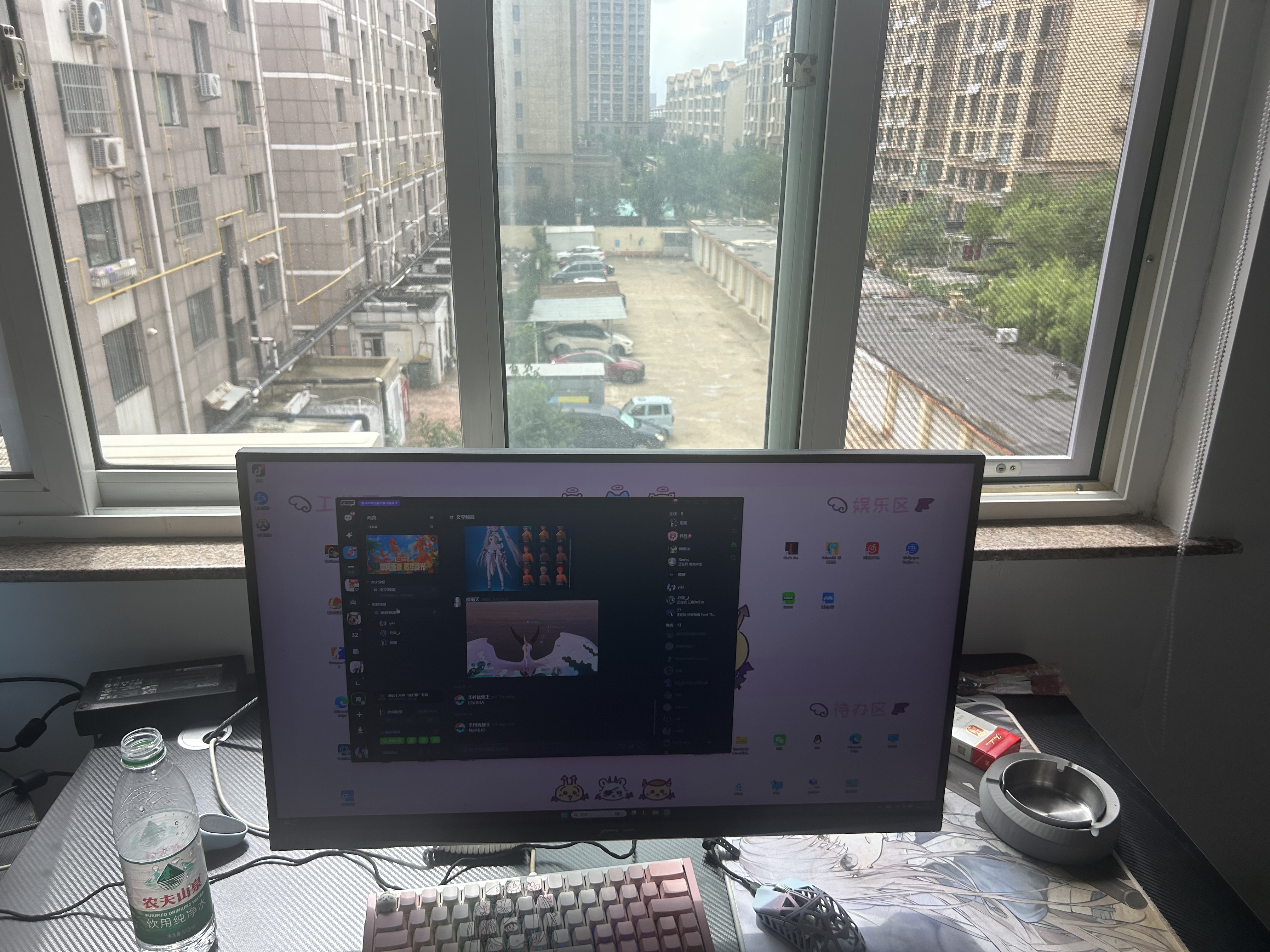 甄严选电脑桌台式电竞桌椅套装组合桌子办公家用桌学习桌书房书桌写字桌 【黑架+黑碳纤纹面】单桌120*60 实拍图