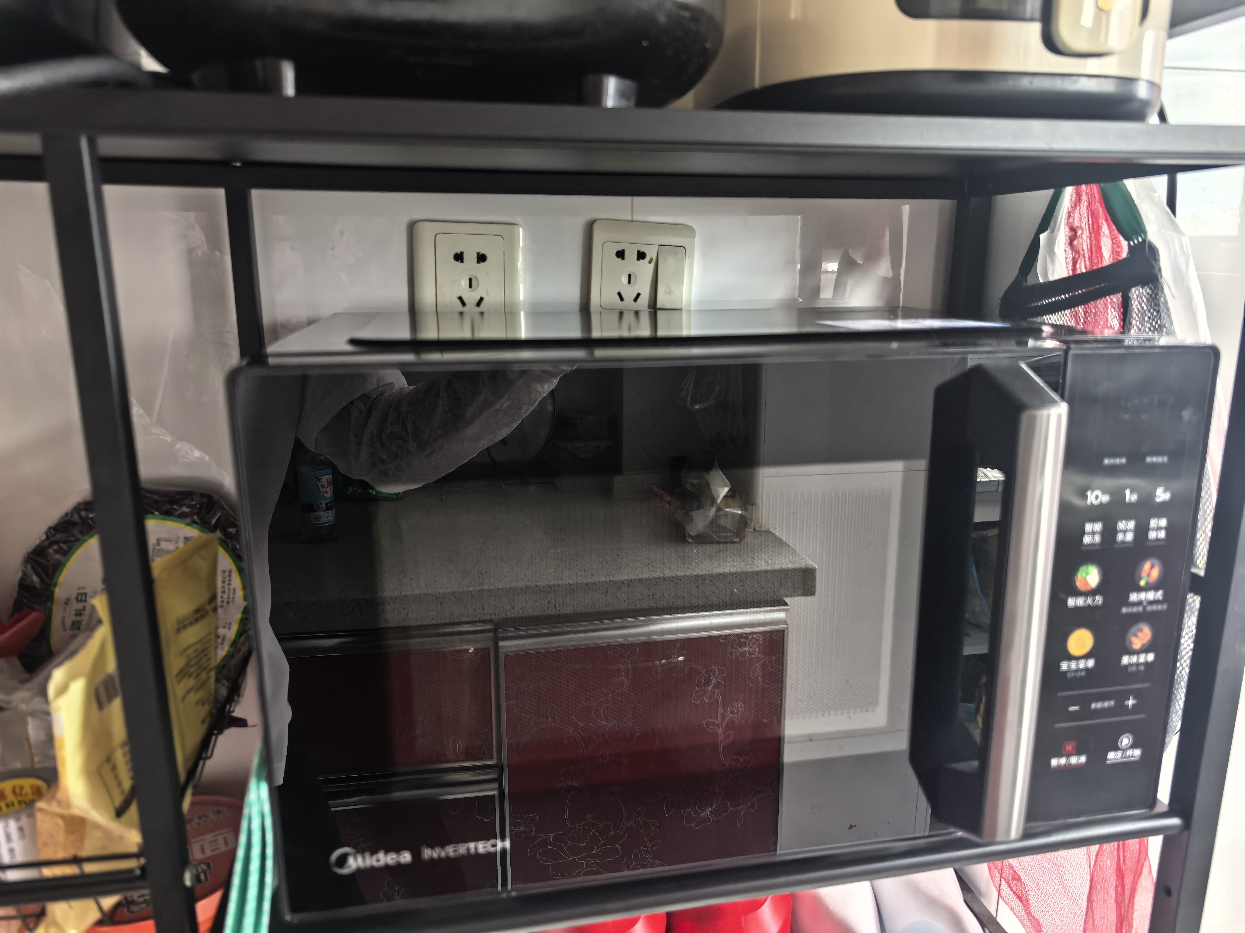 美的（Midea）微波炉烤箱一体机900w微波1000w烧烤平板光波速热23L容量变频2026新款彩膜家用一级能效 （C32） 实拍图