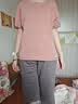 红豆居家睡衣女夏季纯棉休闲短袖短裤女士睡衣可外穿家居服粉色165/88A 实拍图