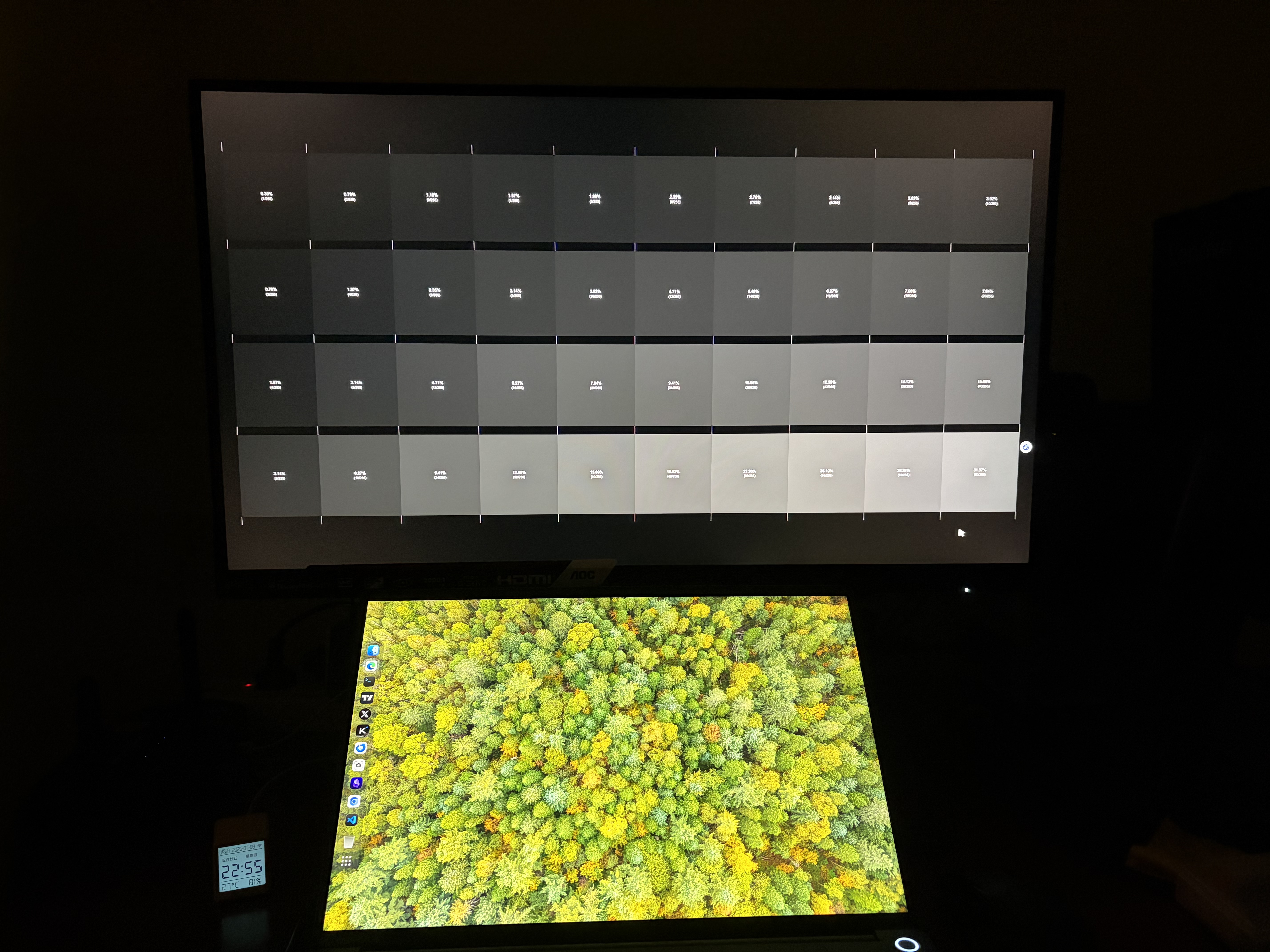 AOC 27英寸4K 144Hz双模FHD 288Hz HDR400 Type-C90W 硬件低蓝光 macmini节能游戏办公显示器U27U3XD 实拍图