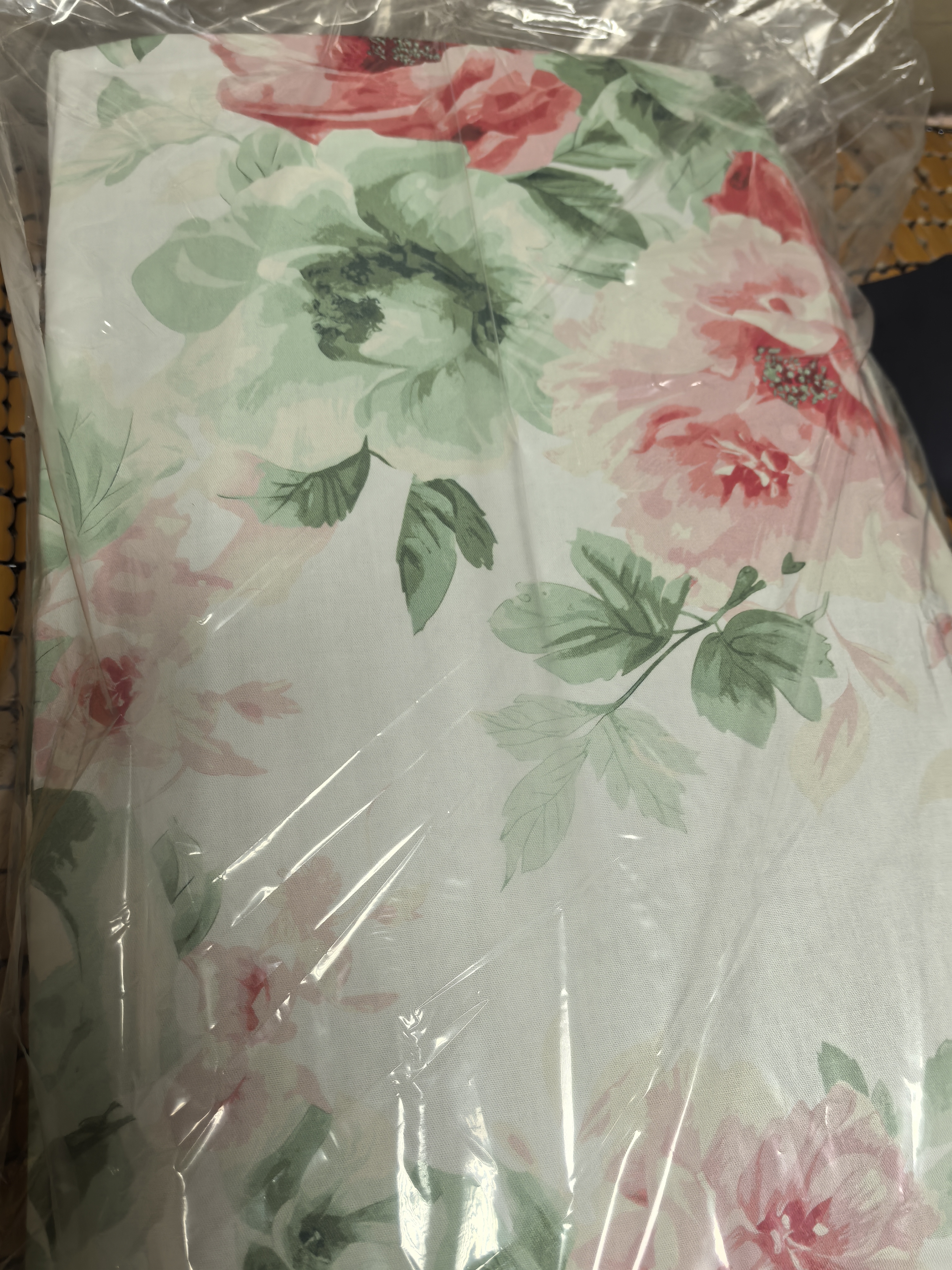 富安娜床上四件套纯棉100%数码印花床单被套 双人加大套件 230×229cm 夏花 实拍图
