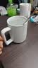 炊大皇陶瓷杯马克杯茶杯 经典黑白泡茶杯咖啡杯早餐杯果汁水杯白色420ml 实拍图