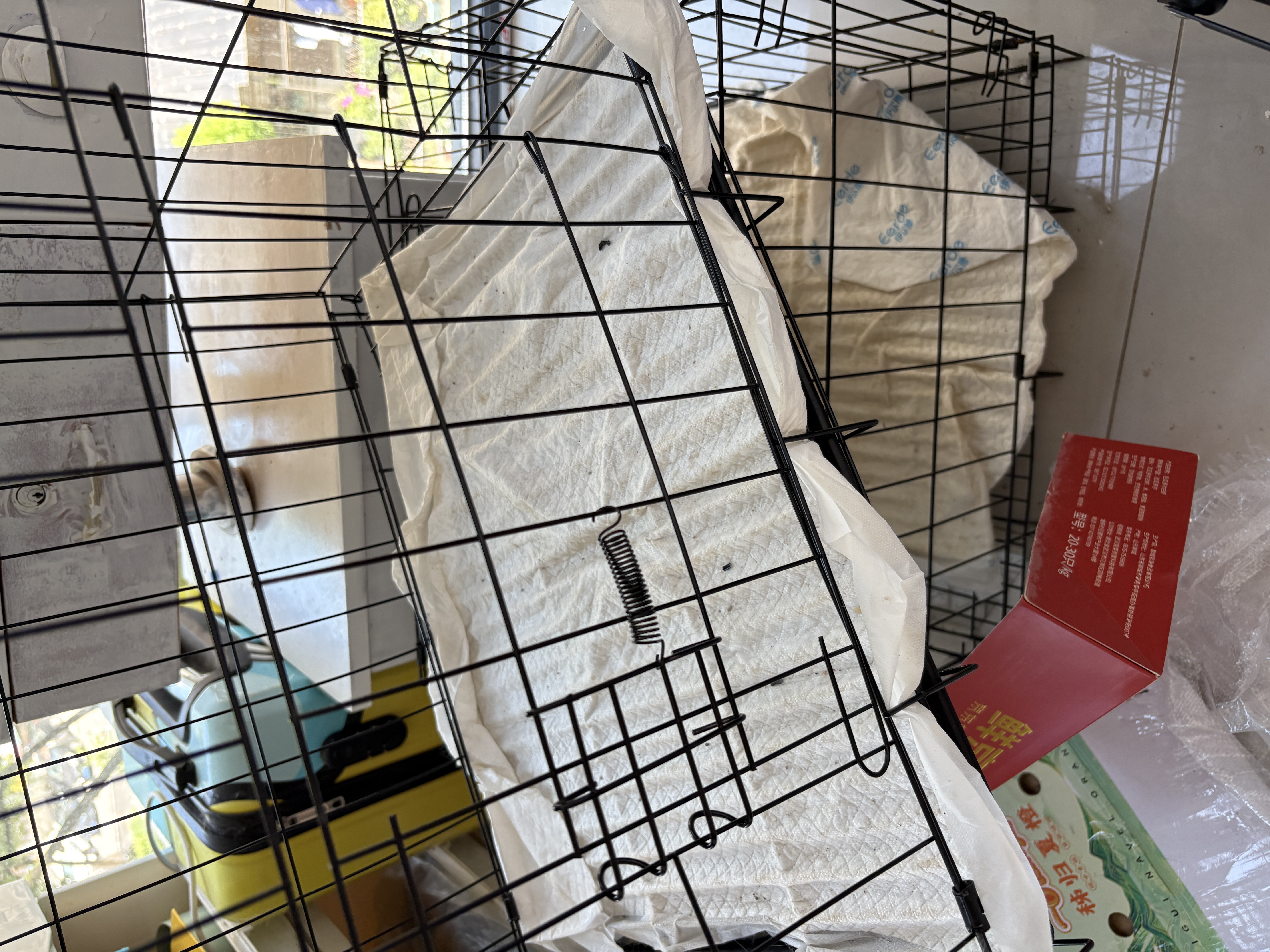 欢刻狗笼宠物笼子大中小型犬带厕所便携折叠笼子狗猫咪鸡兔折叠笼具子 黑色50*33*38【6斤内】限小体格 实拍图
