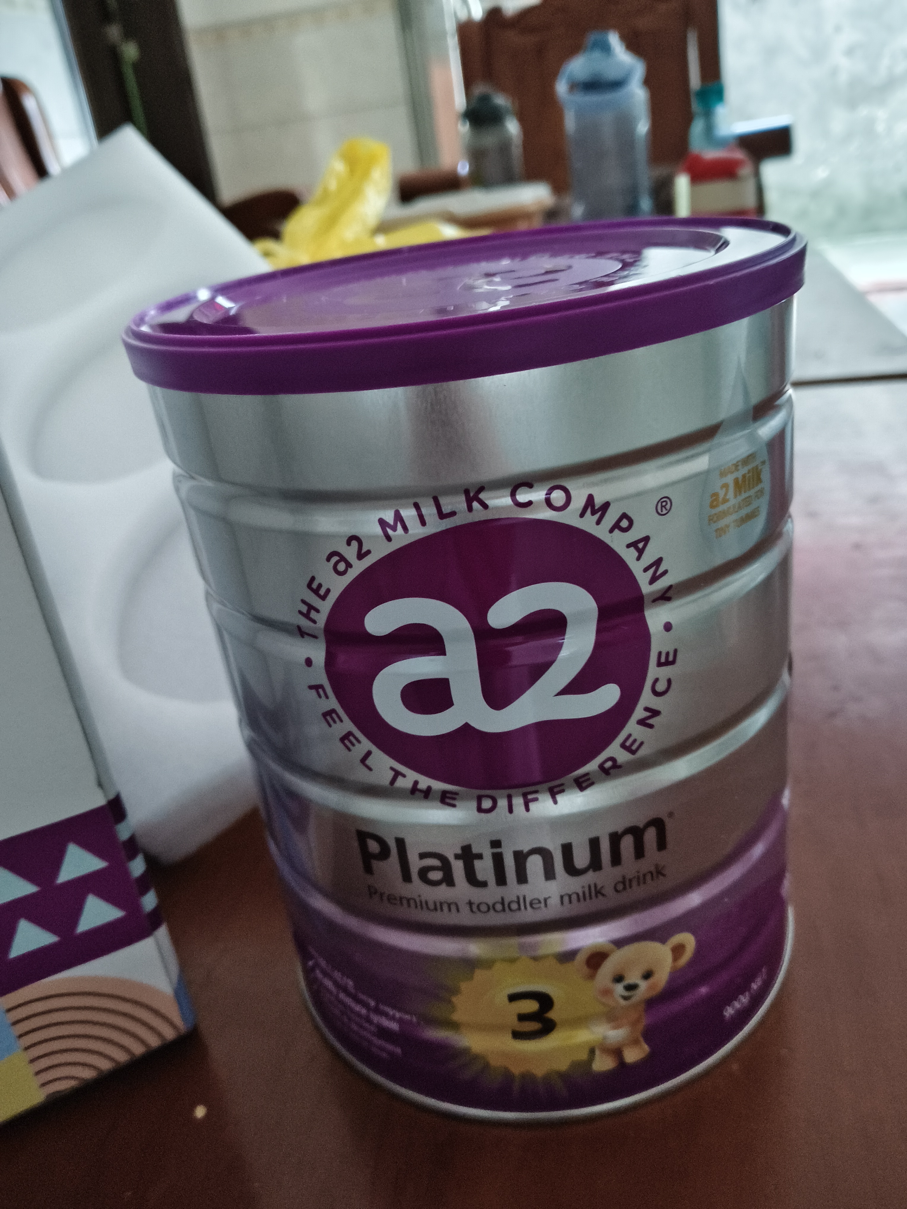 a2奶粉紫白金澳版幼儿A2蛋白配方奶粉3段*3罐 马年礼盒【批批严检】 实拍图