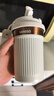 名创优品（MINISO）咖啡杯儿童保温杯高颜值男女车载便携双饮吸管水杯子 云硅白380ml 实拍图