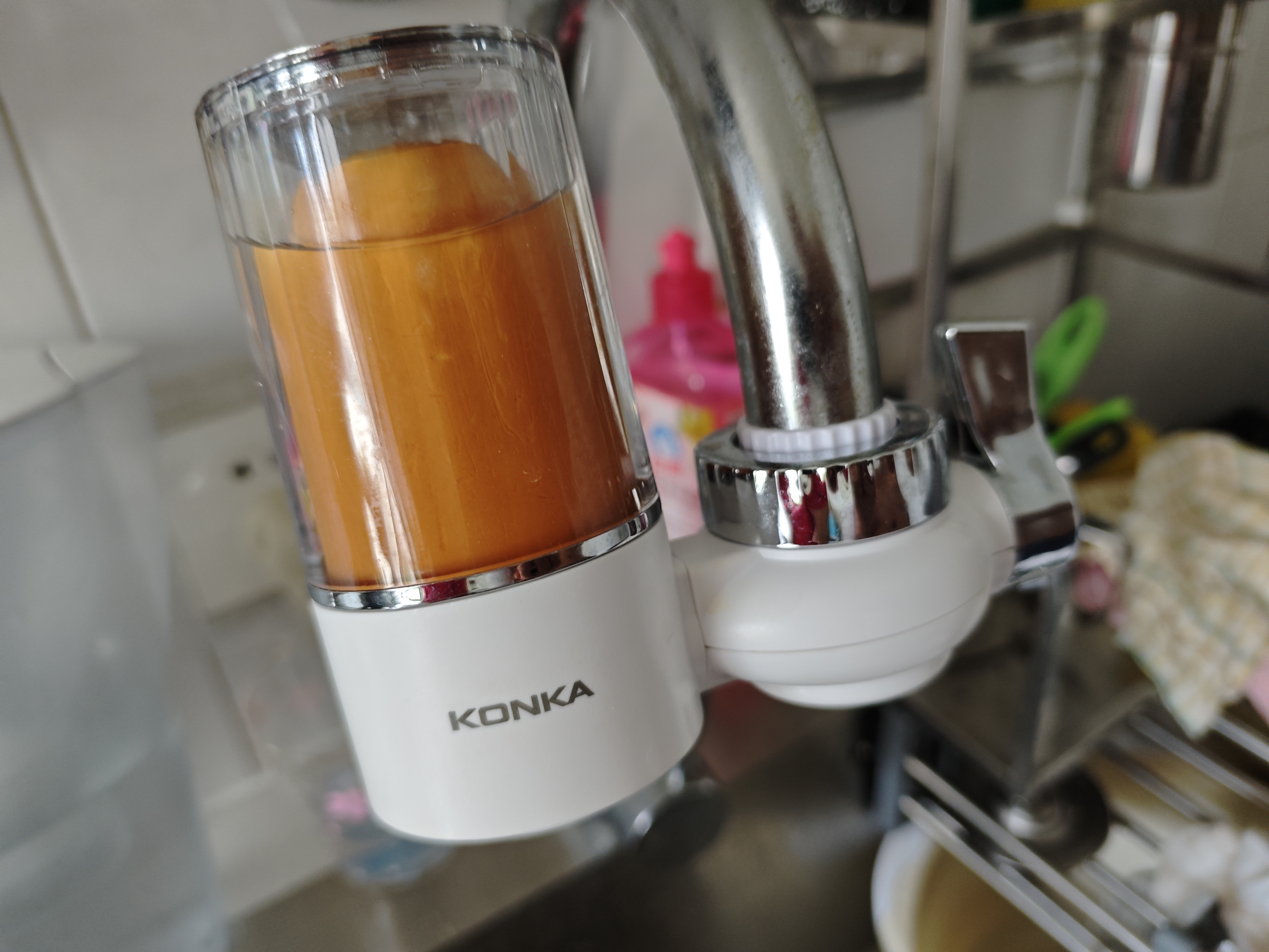 康佳（KONKA）【可视化双出水 + 0废水0耗电 + 三步安装】净水器水龙头家用自来水过滤器阻水垢KPW-LT02一机1芯 实拍图