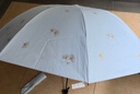天堂伞 防紫外线晴雨伞三折 雨伞黑胶防晒太阳伞遮阳晴雨伞 净空蓝 实拍图