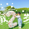 仕彩 白色印花数字气球装饰品儿童生日派对场景布置户外手持拍照道具2 实拍图