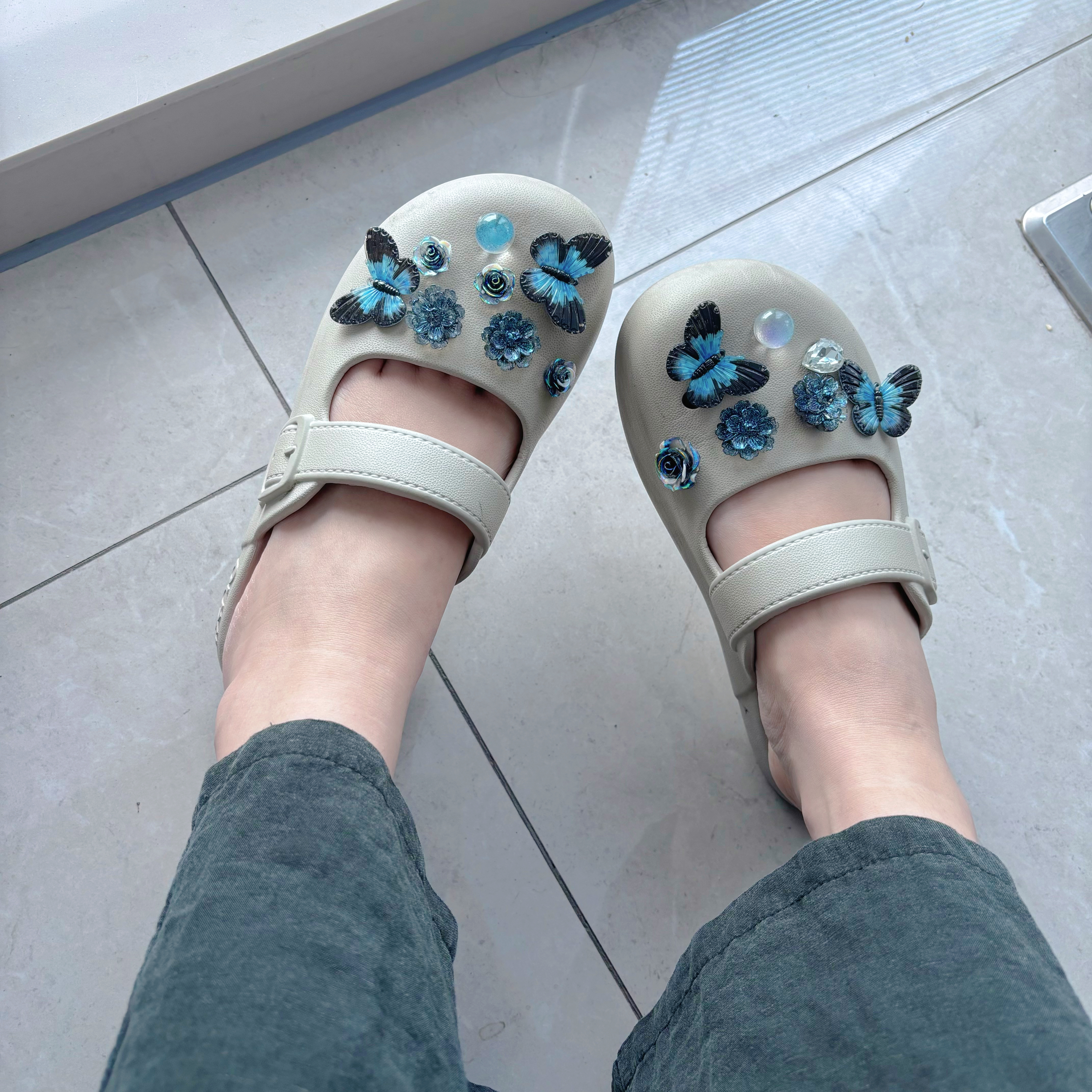 范爷家洞洞鞋鞋面配饰17个蝴蝶鞋花crocs卡骆驰装饰鞋扣可拆卸DIY配件 实拍图