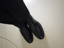 卡帝乐鳄鱼男鞋商务正装皮鞋男士真皮休闲软底软面系带上班大码内增高结婚鞋 XQLQHH3668黑色四季款 42 实拍图