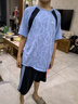 左西男童夏装套装2026新款儿童短袖套装夏季速干运动两件套 蓝色 160 实拍图