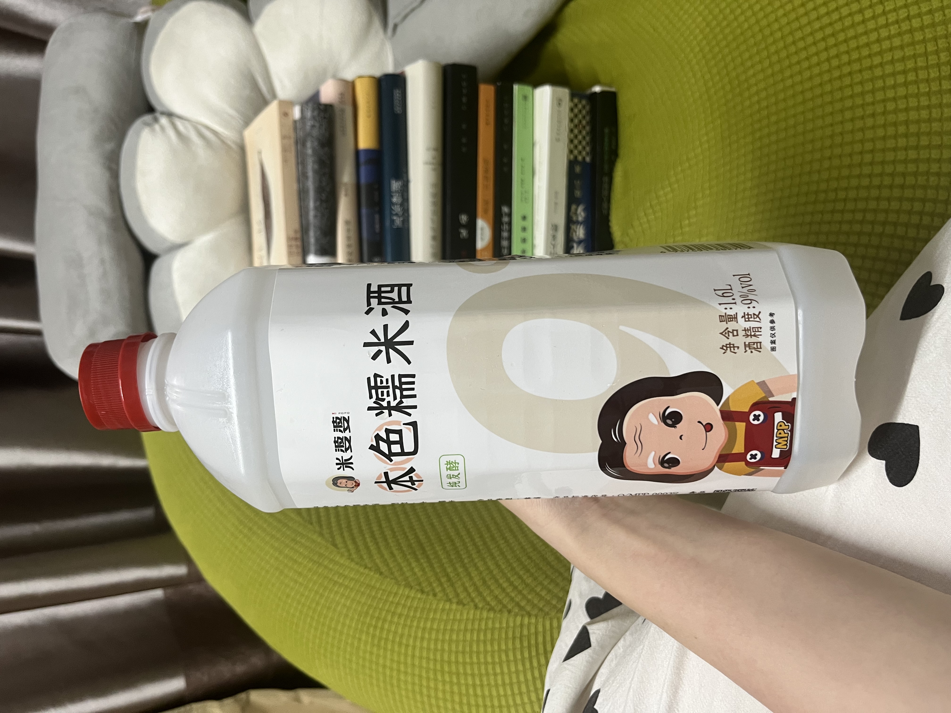 米婆婆本色糯米酒9度1.6L*1桶甜酒酒酿酒糟孝感糯米酒汁 实拍图