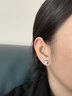 BJYLS999纯银针四叶草耳钉女士高级感足银针耳环耳饰生日礼物送女朋友 999足银针四叶草耳钉（蝴蝶礼盒） 实拍图