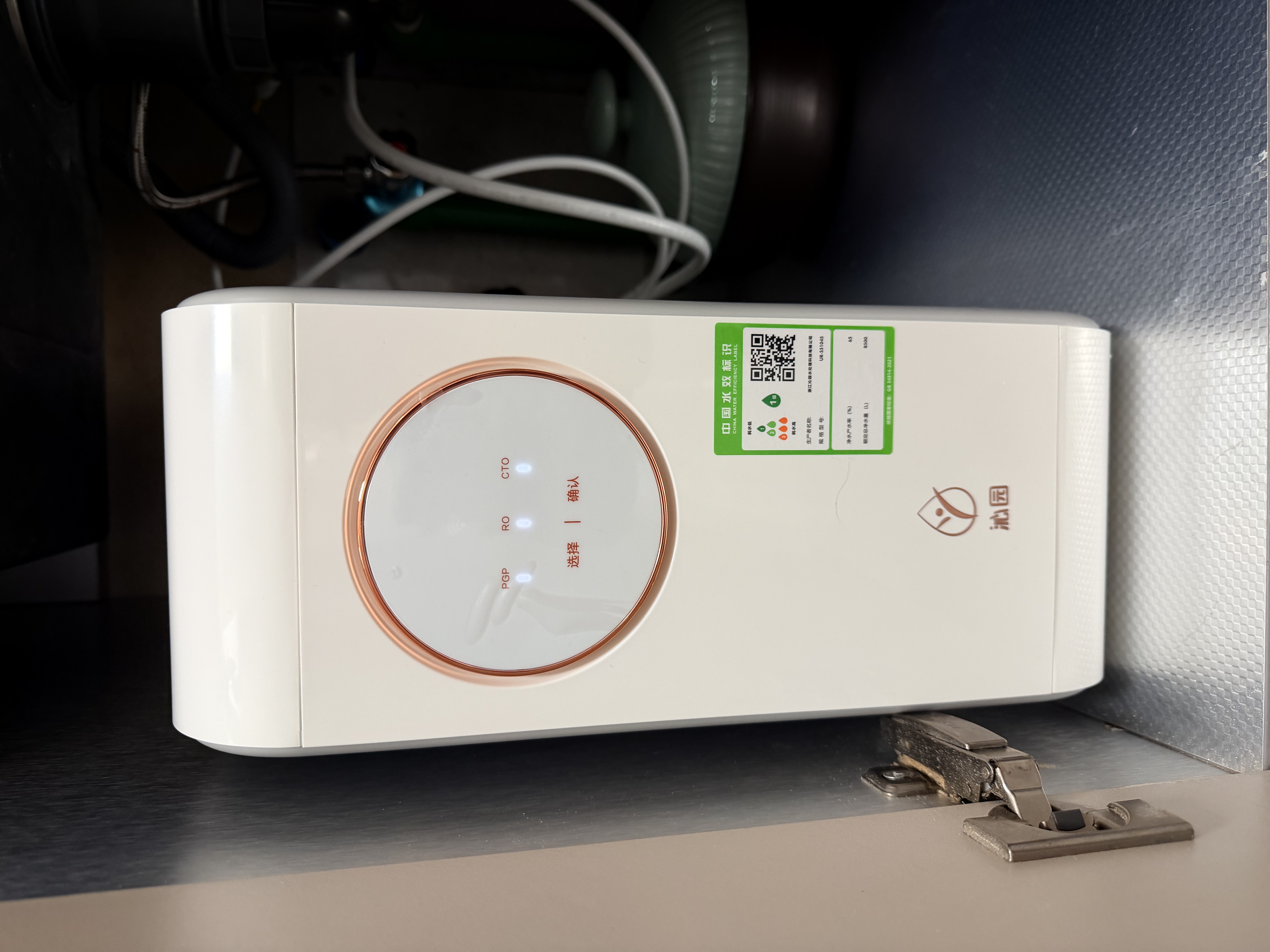 沁园家用净水器小白鲸1000Gpro厨下式直饮机51045+前置过滤器A5510 实拍图