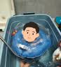 swimbobo婴儿游泳圈脖圈0-5个月新生儿游泳脖圈婴儿洗澡颈圈蓝色BO1002M 实拍图