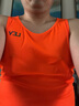力为（Leevy）健身跑步衣运动男夏季训练衣服速干晨跑无袖篮球背心装备宽松t恤 黑橙两件（背心） XL 实拍图