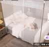 家用加密蚊帐单开一门老式双人1.5米宿舍1.0米宫廷公主风1.8米床 【落叶荷花】白色蚊帐+支架 宽1.0米X2米长 实拍图