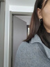 老银匠s925银素银耳圈大圈圈银耳环简约百搭银耳饰女士送女友生日礼物 实拍图