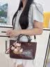 纪诗哲（GIEVSZHE）轻奢包包女包2026年新款单肩包女士斜挎水桶包生日礼物送女友老婆 咖啡色｜配雪莉玫熊挂饰｜品牌礼盒装 2026新款女生包时尚百搭洋气通勤小众高级感实用礼物 实拍图