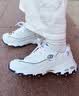 斯凯奇（Skechers）女鞋小白熊女士休闲鞋子厚底增高百搭运动软底老爹鞋女99999863 白色/海军蓝色/WNV 37.5 实拍图