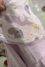 babycare初生婴儿全棉抱被安抚调温产房新生儿包被4层莫利亚浅灰紫90*90 实拍图