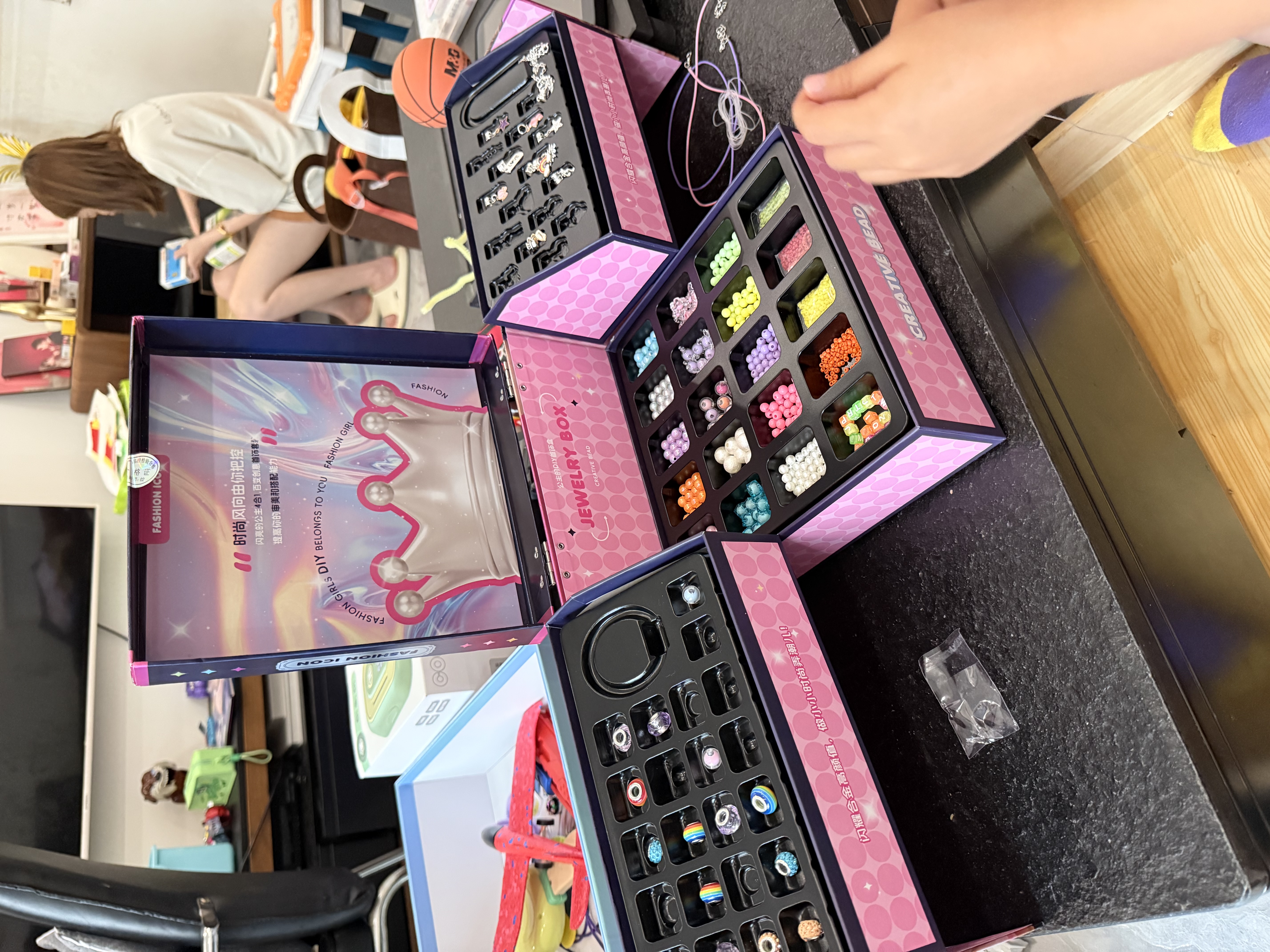 妙贝乐儿童玩具女孩生日礼物首饰礼盒套装过家家串珠玩具手工diy小女孩 实拍图