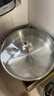 铿锵316不锈钢煎锅双耳平底锅无涂层大号烤肉盘海鲜烙饼生煎包专用锅 【316不锈钢0涂层】有盖 34cm 实拍图