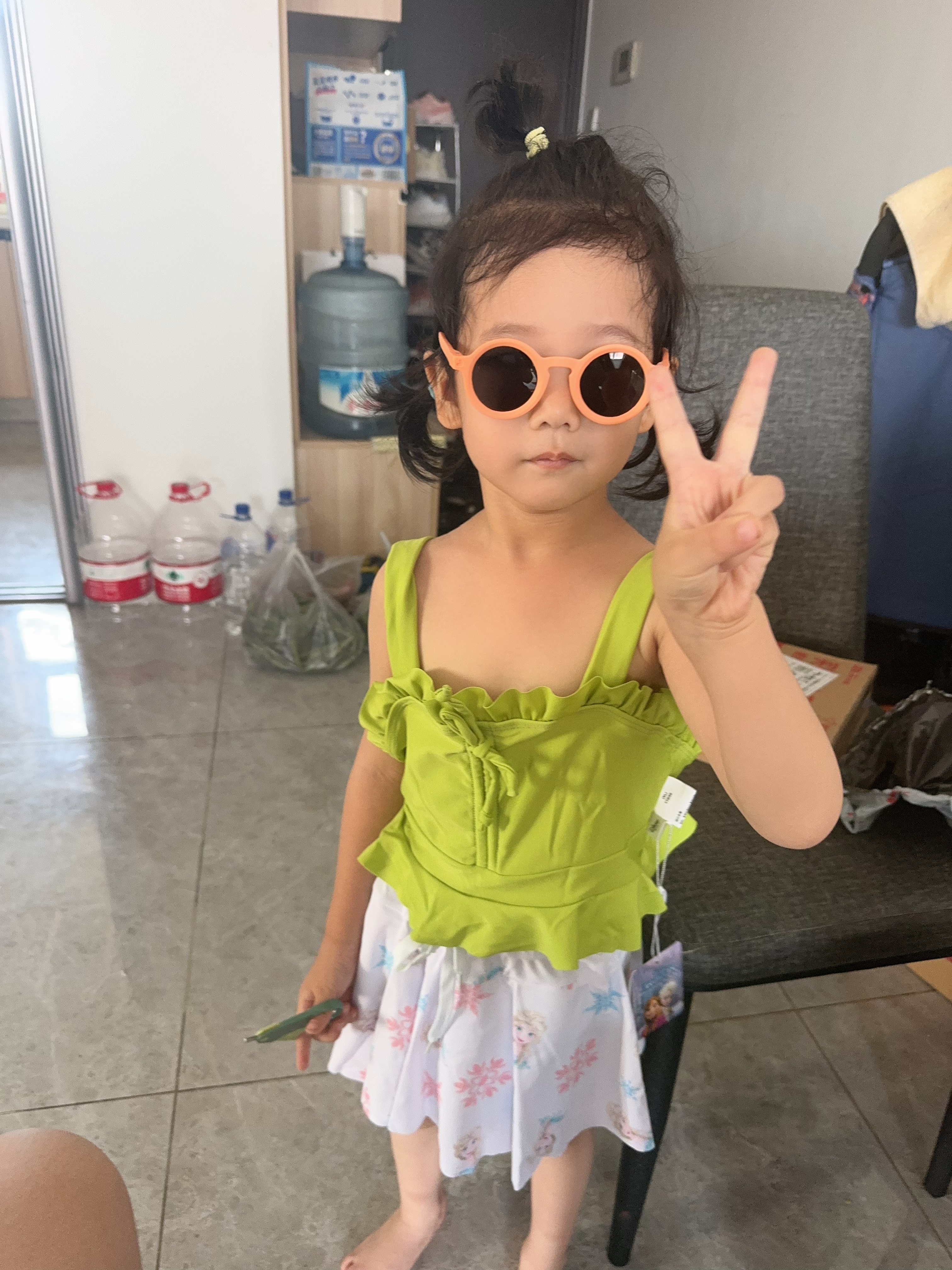 Angelamiao儿童太阳镜儿童墨镜男童女童防晒防紫外线卡通可爱宝宝儿童节礼物 实拍图