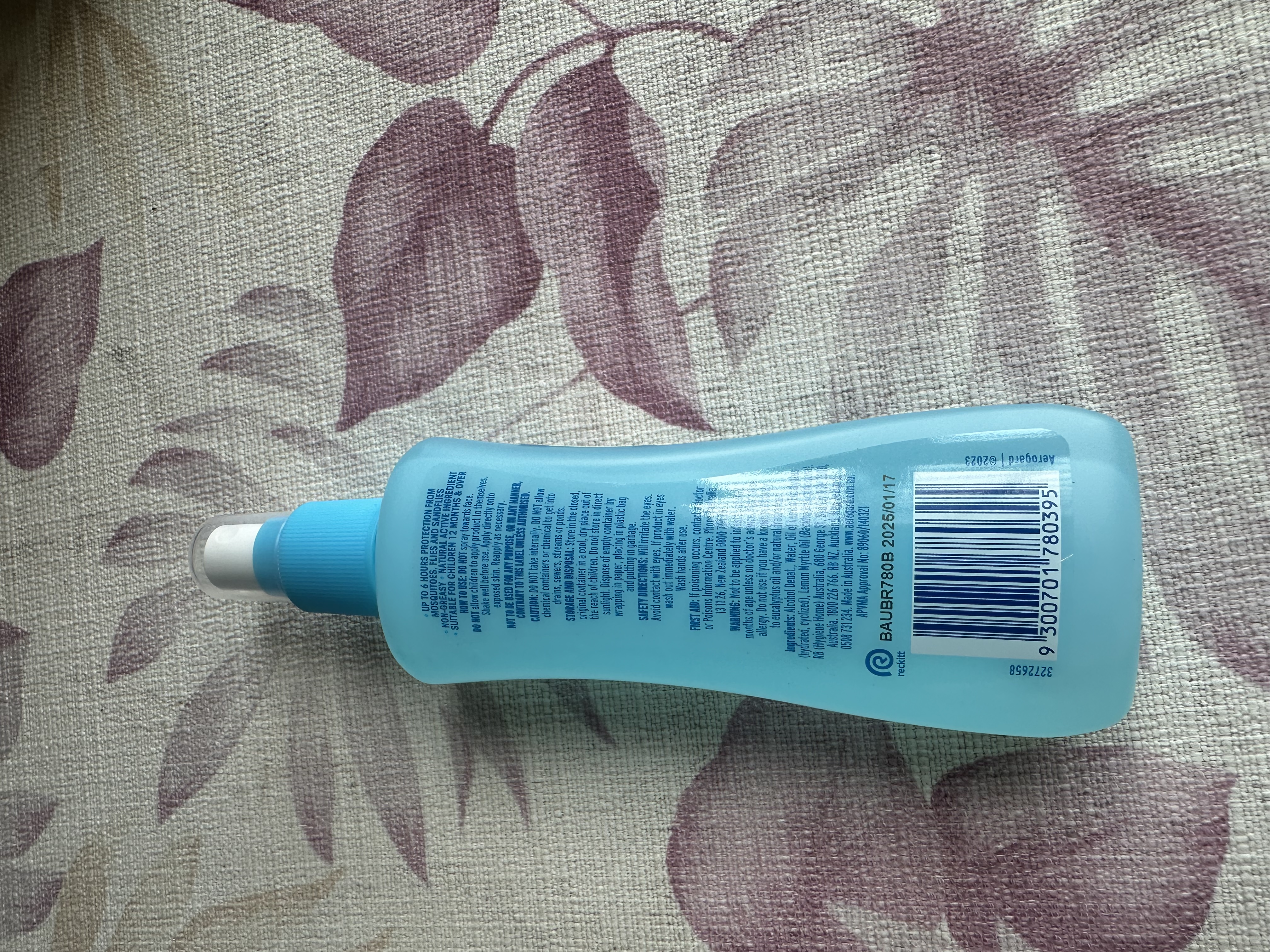 AEROGARD澳乐家天然驱蚊喷雾175ml 柠檬桉油驱蚊液花露水家庭户外防蚊虫 实拍图