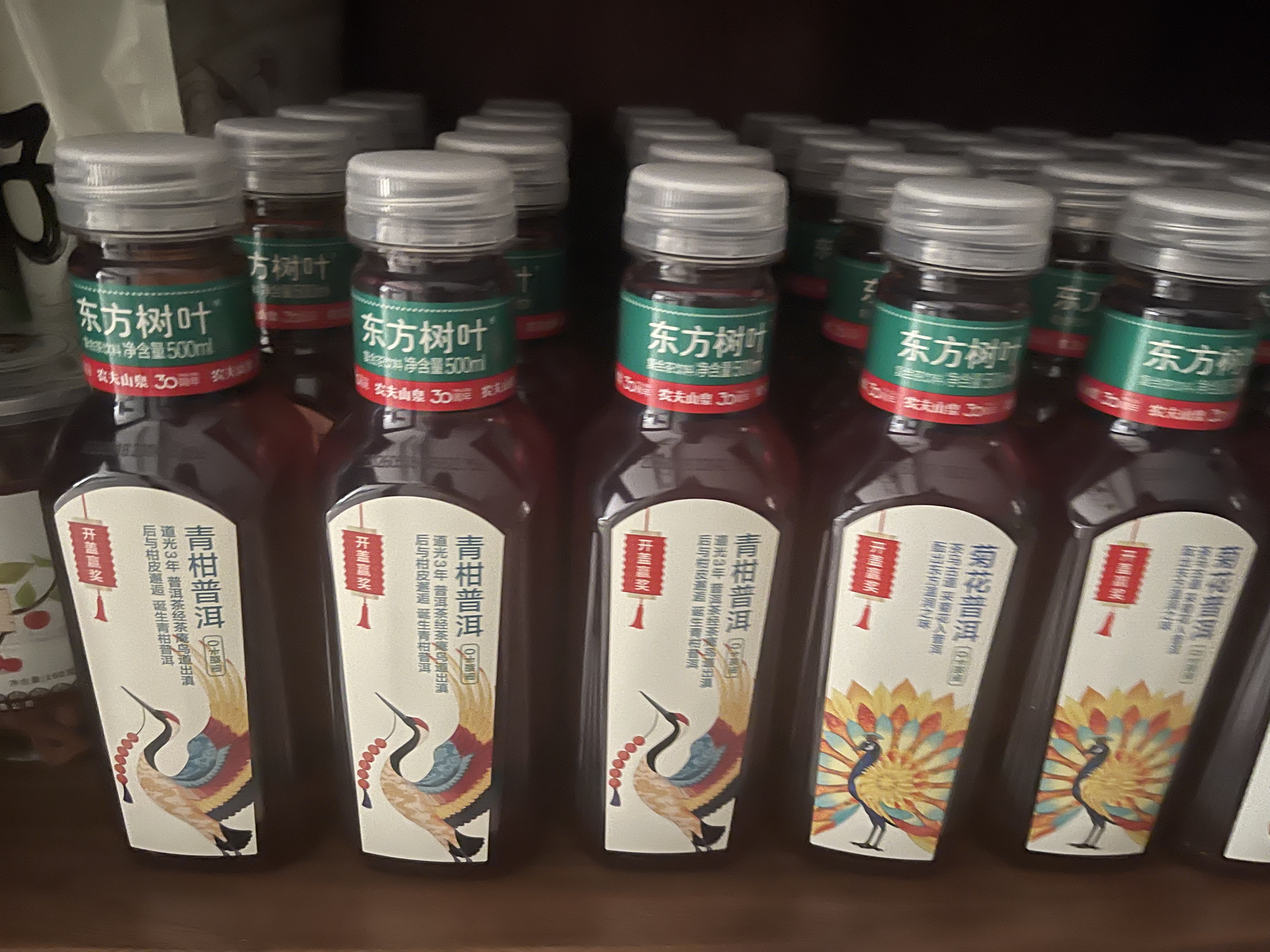 农夫山泉东方树叶菊花普洱500ml*15瓶无糖茶饮料0糖0脂0卡饮品整箱装 实拍图