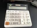 卡西欧（CASIO）DH-14-WE中型无声款14位数字显示 双电源超宽计算器 白色 实拍图