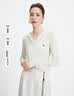 Navigare意大利小帆船连帽薄款长袖t恤女士2026年夏季新款针织休闲体恤衫 椰奶白 L 实拍图