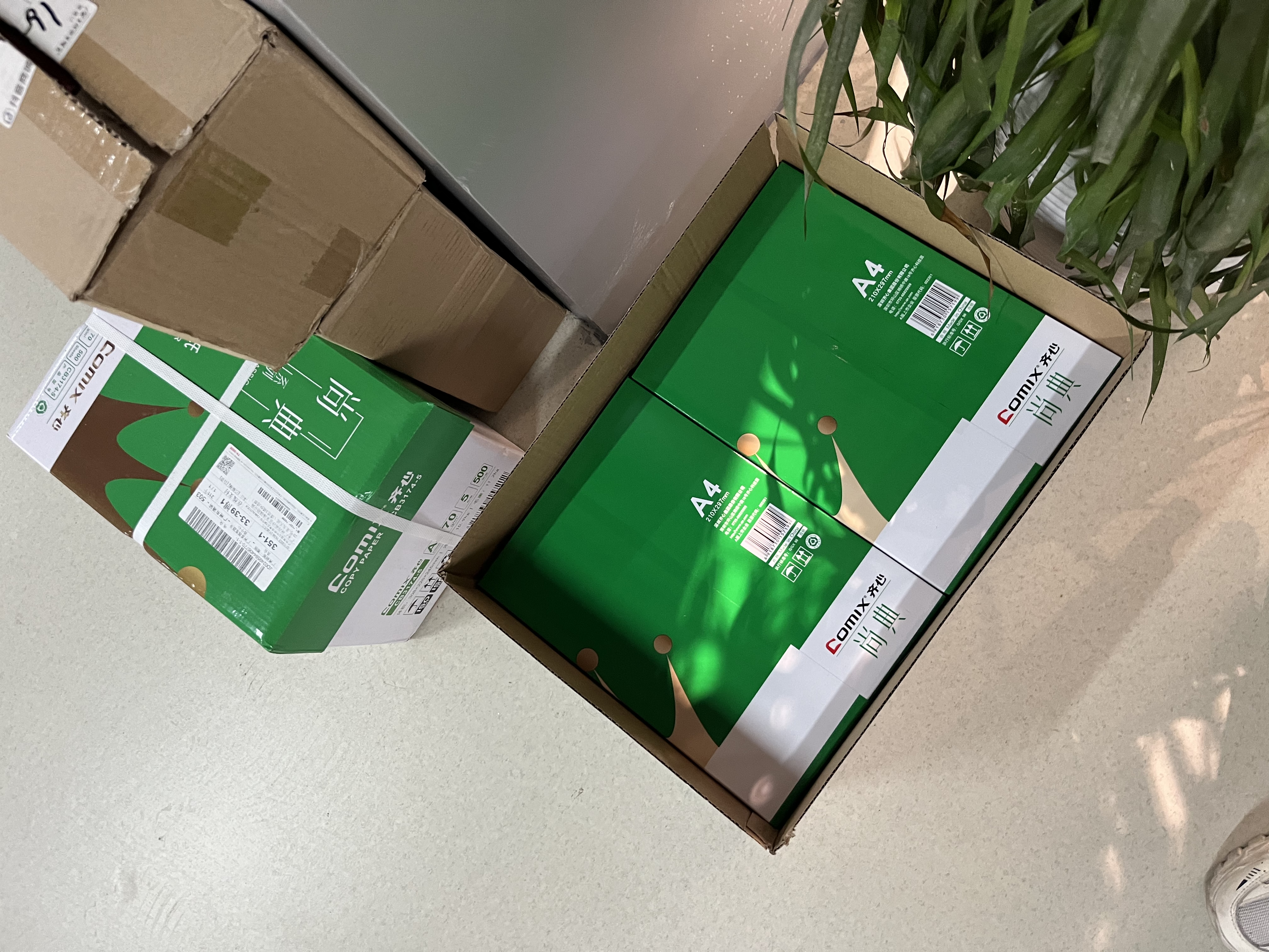 齐心（COMIX）绿尚典A4打印纸 70g 500张*5包 双面丝滑畅打a4复印纸 办公传真学生绘图 整箱2500张【热销爆款】 实拍图
