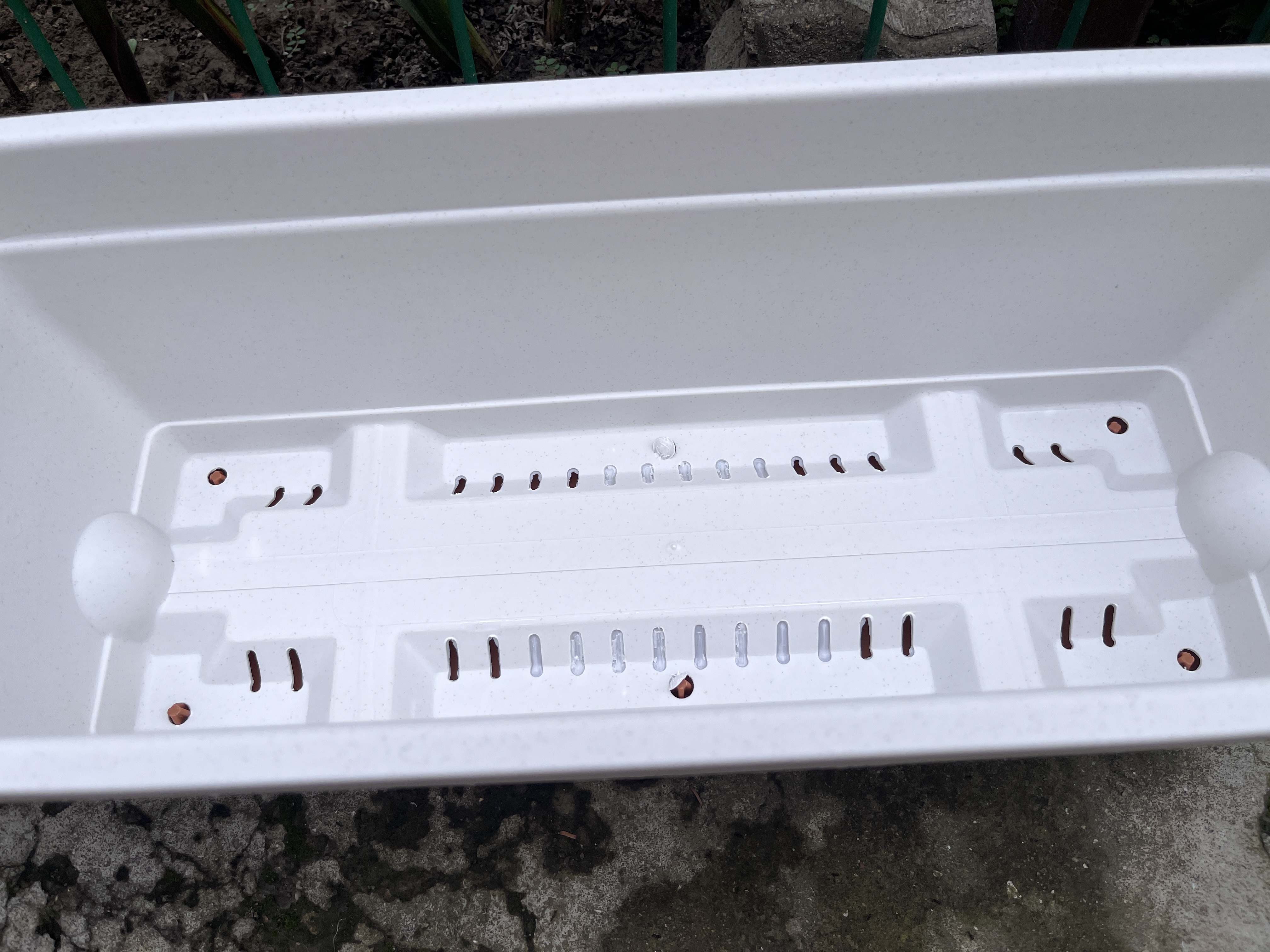 花沃里长方形花盆带托盘2个 阳台种菜盆种菜箱种子育苗盘种植箱米白大号 实拍图