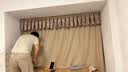 铭聚布艺（MINGJU）窗帘全遮光窗帘成品窗帘布遮阳帘涤塔夫奶油色挂钩式2.4*1.75单片 实拍图