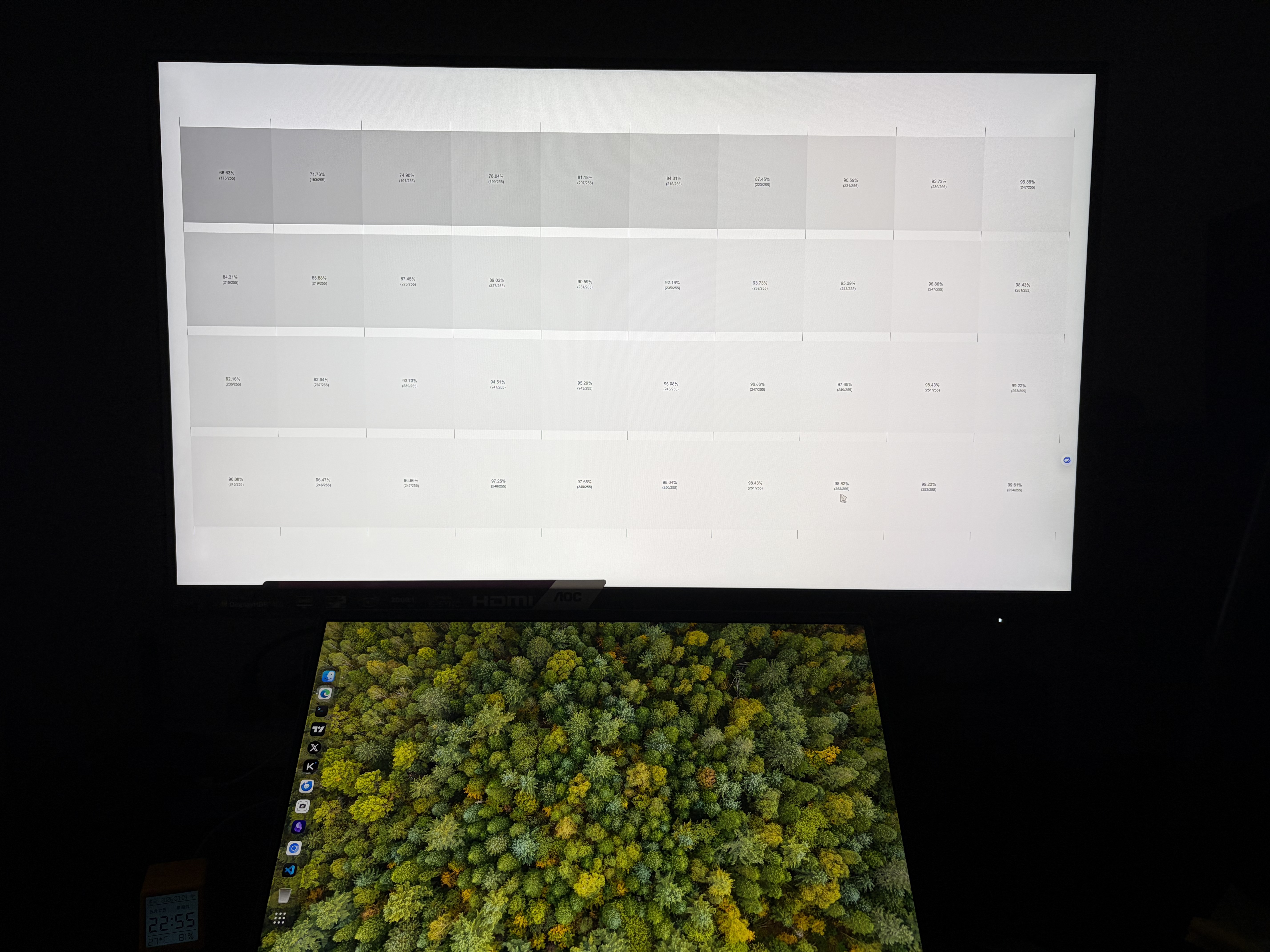 AOC 27英寸4K 144Hz双模FHD 288Hz HDR400 Type-C90W 硬件低蓝光 macmini节能游戏办公显示器U27U3XD 实拍图