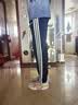 adidas情侣款休闲运动裤男女春季阿迪达斯官方轻运动 黑色/白色   2XL 实拍图